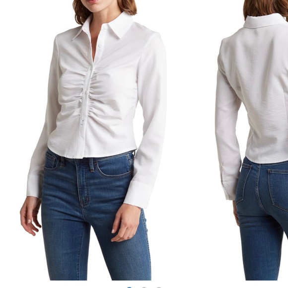 Patrizia Luca Tops - Patrizia Luca NWOT Rouched front button up